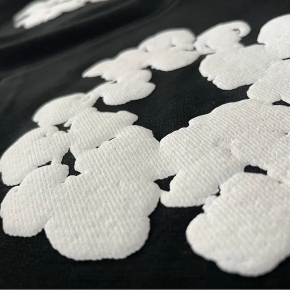 Denim Tears Black and White Floral Sweatshirt Sweaters